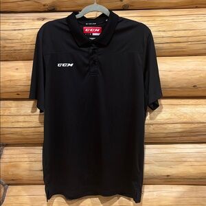 CCM Black Short Sleeve Polo